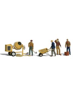 Woodland Scenics A2173 Scenic Accents(R) Figures -- Masonry Workers & Accessories pkg(4)