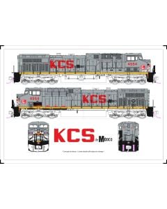 Kato 176-7000-S, N Scale GE AC4400CW, Sound & DCC, KCS de Mex #4554
