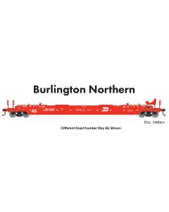 Athearn ATH-1350, HO Scale 48ft Husky Stack Well Car, Burlington Northern #64008