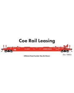 Athearn ATH-1353, HO Scale 48ft Husky Stack Well Car, Coe Rail Leasing CRLE #5447