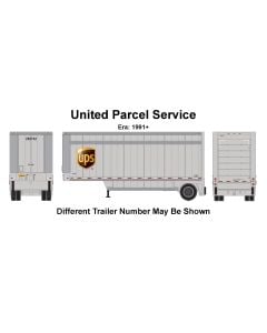 Athearn ATH-1560, HO Scale 28ft Parcel Trailer, UPS w/Shield #293238