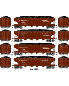 Athearn ATH-1582, HO 40ft 4-Bay Offset Hopper w/Load, IC 4-Pack No1 #75300/75681/75840/75999