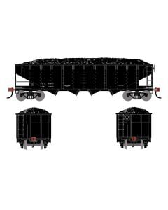 Athearn ATH-1587, HO 40ft 4-Bay Offset Hopper w/Load, Data Only Black