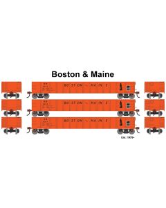 Athearn ATH-1870, HO 52ft Mill Gondola, Boston & Maine BM #9073/9075/9077 3-Pack