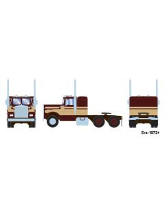 Athearn ATH-2089, HO Scale 1972 Kenworth Tractor, Brown and Cream No Road Number
