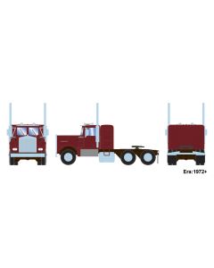 Athearn ATH-2090, HO Scale 1972 Kenworth Tractor, Metallic Red No Road Number