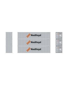 Athearn HO 40ft Corrugated Low-Cube Container, K Line 3-Pack