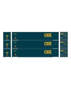 Athearn N 53ft CIMC Container, CSX 3-Pack