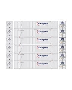 Athearn ATH28519 HO 53ft CIMC Container, STG Logistics 6-Pack #1