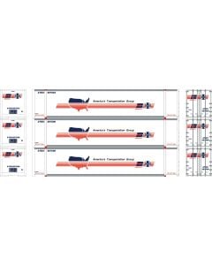 Athearn ATH19141, HO Scale 48ft Container, ATGU #287503, 287506, 287508, 3-Pack