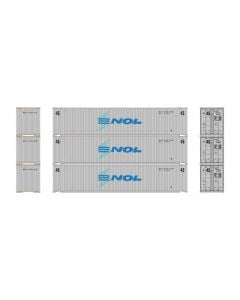 Athearn HO RTR 45ft Container, NOL 3-Pack
