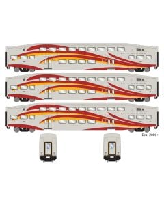Athearn ATH29714 HO Bombardier Coach, New Mexico Railrunner 3-Pack