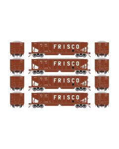 Athearn ATH7637 HO RTR 40ft Ballast Hopper, Frisco #1 4-Pack