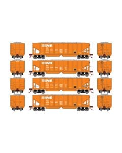 Athearn ATH7640 HO RTR 40ft Ballast Hopper, Norfolk Southern #1 4-Pack