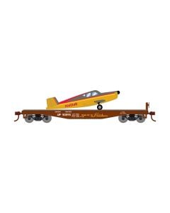 Athearn HO 40ft Flat Car with Airplane, Rio Grande