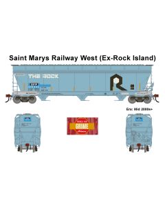 Athearn Genesis ATHG-1528, HO Scale ACF 4600 Covered Hopper, Ex-CRIP, Saint Marys Railway West SMW #815345