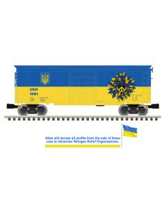 Atlas O Premier 3002249, 2-Rail 40ft Box Car, 2022 Ukraine Peace Edition