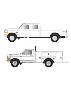Atlas 60000149, N Scale 1992 Ford® F250/F350 Truck Set, White