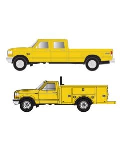 Atlas 60000150, N Scale 1992 Ford® F250/F350 Truck Set, Safety Yellow