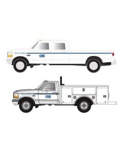 Atlas 60000150, N Scale 1992 Ford® F250/F350 Truck Set, Safety Yellow