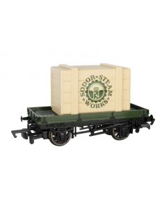 Bachmann 77404, Thomas & Friends™ HO Scale 1 Plank Wagon With Sodor Steam Works Crate