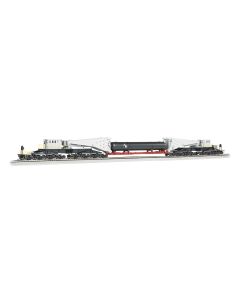 Bachmann 80512, Spectrum HO Scale 380-Ton Schnabel Car With Retort Load, Grey With Black Trucks