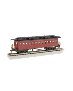 Bachmann 13402, HO Scale Old Time Wood Coach, Silver Series, Painted, Unlettered Red