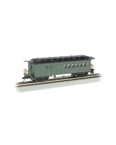 Bachmann 13505, HO Scale Old Time Wood Combine, Silver Series, Painted, Unlettered Green