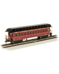 Bachmann 15104, HO Scale Old Time Wood Coach w Clerestory Roof, Silver Series, Santa Fe #93