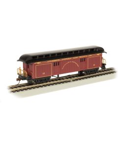 Bachmann 15304, HO Scale Old Time Wood Baggage w Clerestory Roof, Silver Series, Santa Fe #13