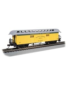 Bachmann 15307, HO Scale Old Time Wood Baggage w Clerestory Roof, Silver Series, Virginia & Truckee #21