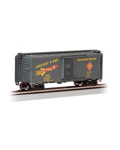 Bachmann 16016, HO Scale PS-1 40 ft. Steel Boxcar, Silver Series, Toledo, Peoria & Western #606