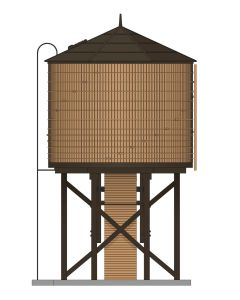 Broadway Limited BLI-7910, HO Scale Wood Water Tower, Sound & Motorized Spout, Assembled, Weathered Brown Unlettered