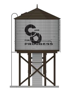 Broadway Limited BLI-7915, HO Scale Wood Water Tower, Sound & Motorized Spout, Assembled, C&O Weathered
