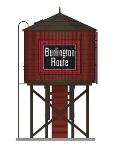 Broadway Limited BLI-7916, HO Scale Wood Water Tower, Sound & Motorized Spout, Assembled, CB&Q Weathered