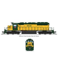 Broadway Limited BLI-7955, N Scale EMD SD40-2, Paragon4 Sound & DCC, C&NW Green & Yellow #6848