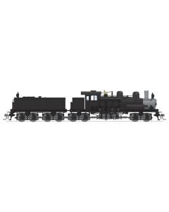 Broadway Limited BLI-8258, HO Scale Class D 4-Truck Shay, Stealth - Std. DC, No Sound, DCC Ready, Unlettered Black