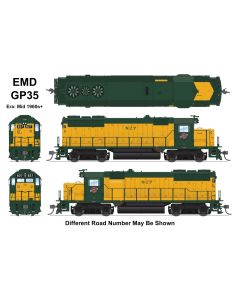 BLI-8890, HO Scale EMD GP35, Paragon4 Sound, CNW 827, Green & Yellow