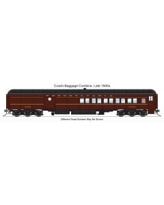 Broadway Limited BLI-8982, HO PRR PB70 Coach-Baggage Combine, #4780, late-1940s