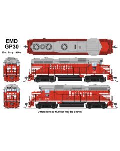 BLI-9132, Broadway Limited Imports HO EMD GP30, Paragon4 Sound & DCC, CBQ 970, Chinese Red