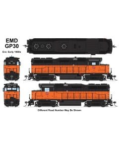 BLI-9154, Broadway Limited Imports HO EMD GP30, Stealth, DCC-Ready, MILW 354, Orange & Black