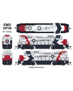 BLI-9157, Broadway Limited Imports HO EMD GP30, Stealth, DCC-Ready, USAF 2250, US Air Force Fantasy Paint