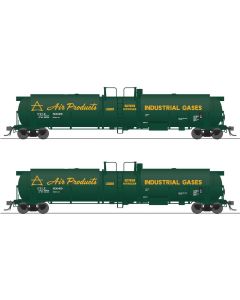 Broadway Limited 8031 HO High-Capacity Cryogenic Tank Car 2-Pack, Air Products