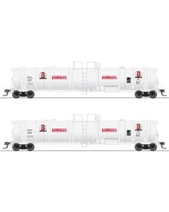 Broadway Limited 8033 HO High-Capacity Cryogenic Tank Car 2-Pack, Big 3 Industries