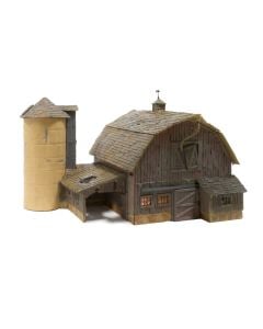 Woodland Scenics BR4932 Old Weathered Barn - Built-&-Ready(R) Landmark Structures(R) -- Assembled - 3-3/16 x 4-1/4 x 2-11/16" 8.09 x 10.7 x 6.8cm