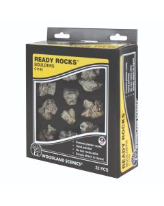 Woodland Scenics C1142 Boulders - Ready Rocks -- 22 Pieces
