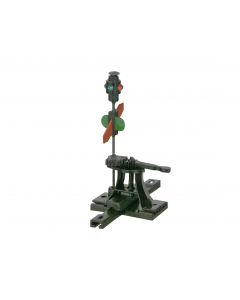 Caboose Industries 204 High-Level Switch Stand - Kit, Sprung .190" Travel w/Selectable End Fittings, Paintable Lantern & Targets