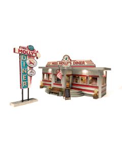 Woodland Scenics BR5870 Miss Molly's Diner - Built-&-Ready(R) -- Assembled