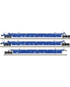 Atlas Master HO Articulated Well Cars, 3-Pack, BNSF