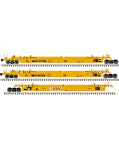 Atlas Master HO Articulated Well Cars, 3-Pack, TTX